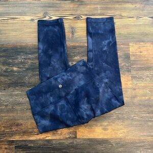 Lululemon Wunder Train Crop Leggings Size 8 Diamond Dye